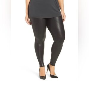 SPANX Faux Leather Leggings - Black 3X